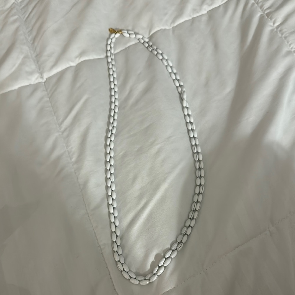 Elegant White Beaded Necklace